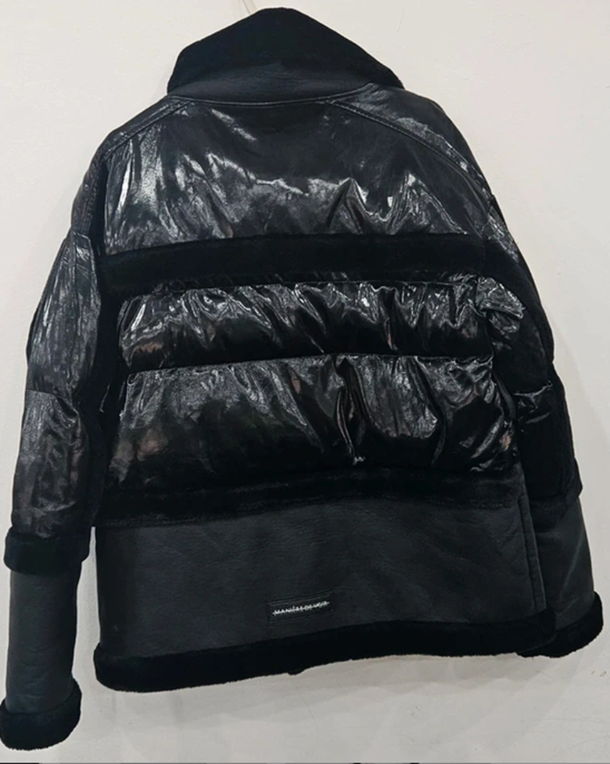 Manière De Voir black padded jacket back view